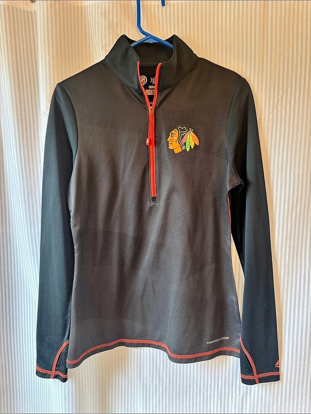 Majestic Black & Neon Pink Quarter-Zip
